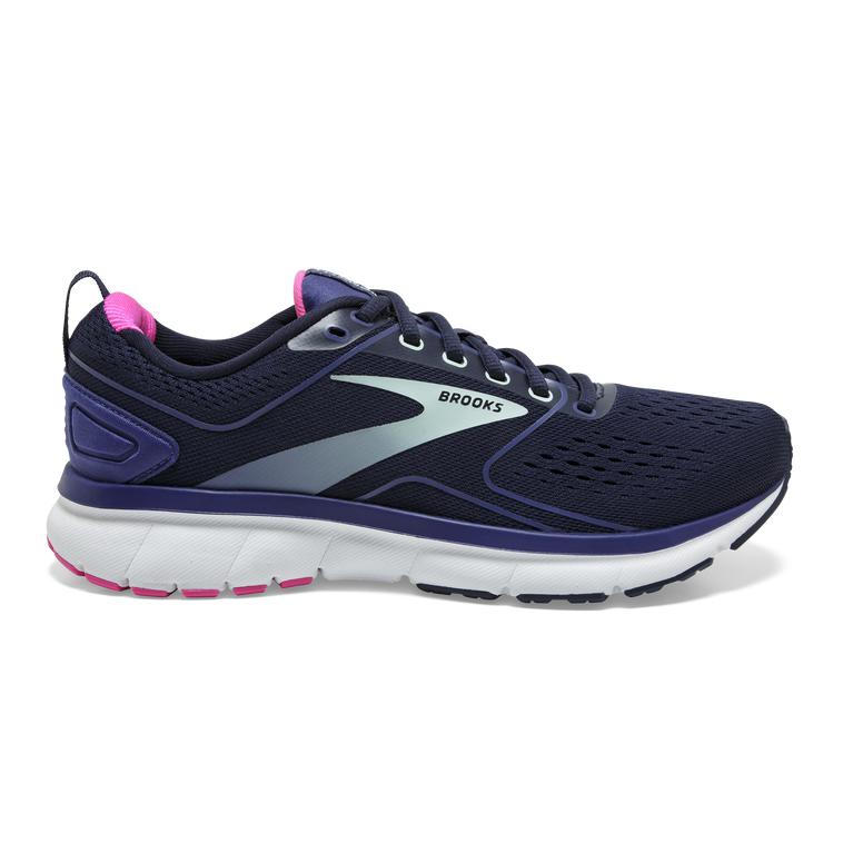 Brooks Transmit 3 Women's Road Running Shoes - Navy Blue/Peacoat/Yucca (25178-DJSW)